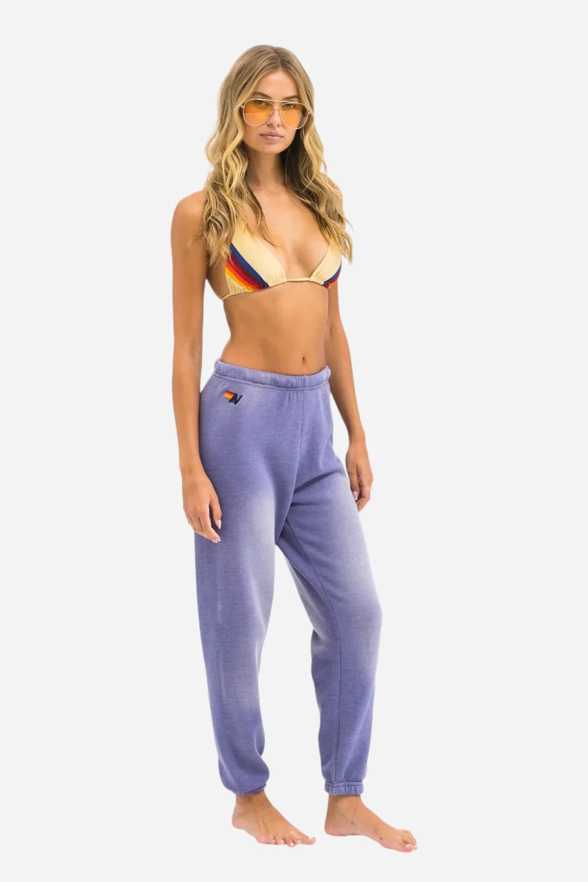 Aviator Nation 5 Stripe Sweatpants Faded Grape - Image 3