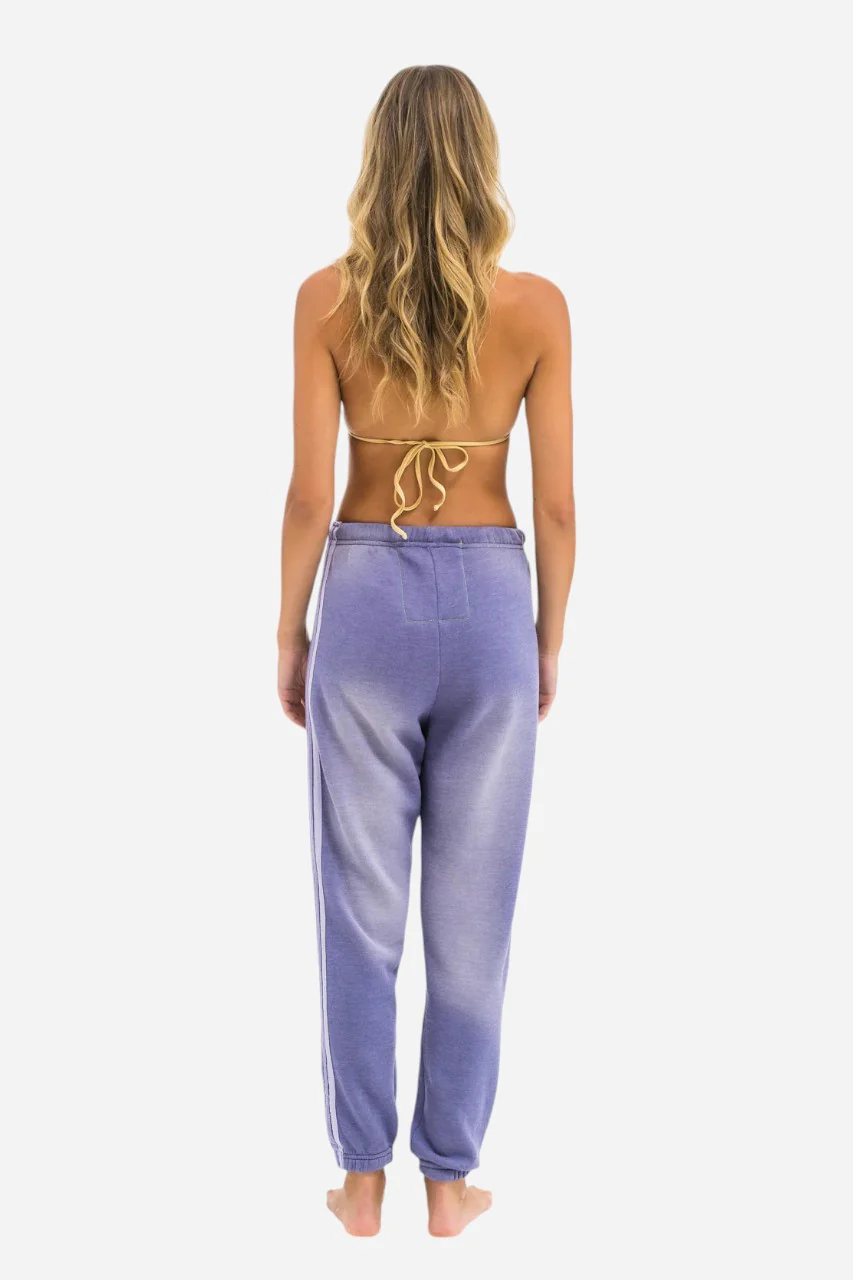 Aviator Nation 5 Stripe Sweatpants Faded Grape - Image 4