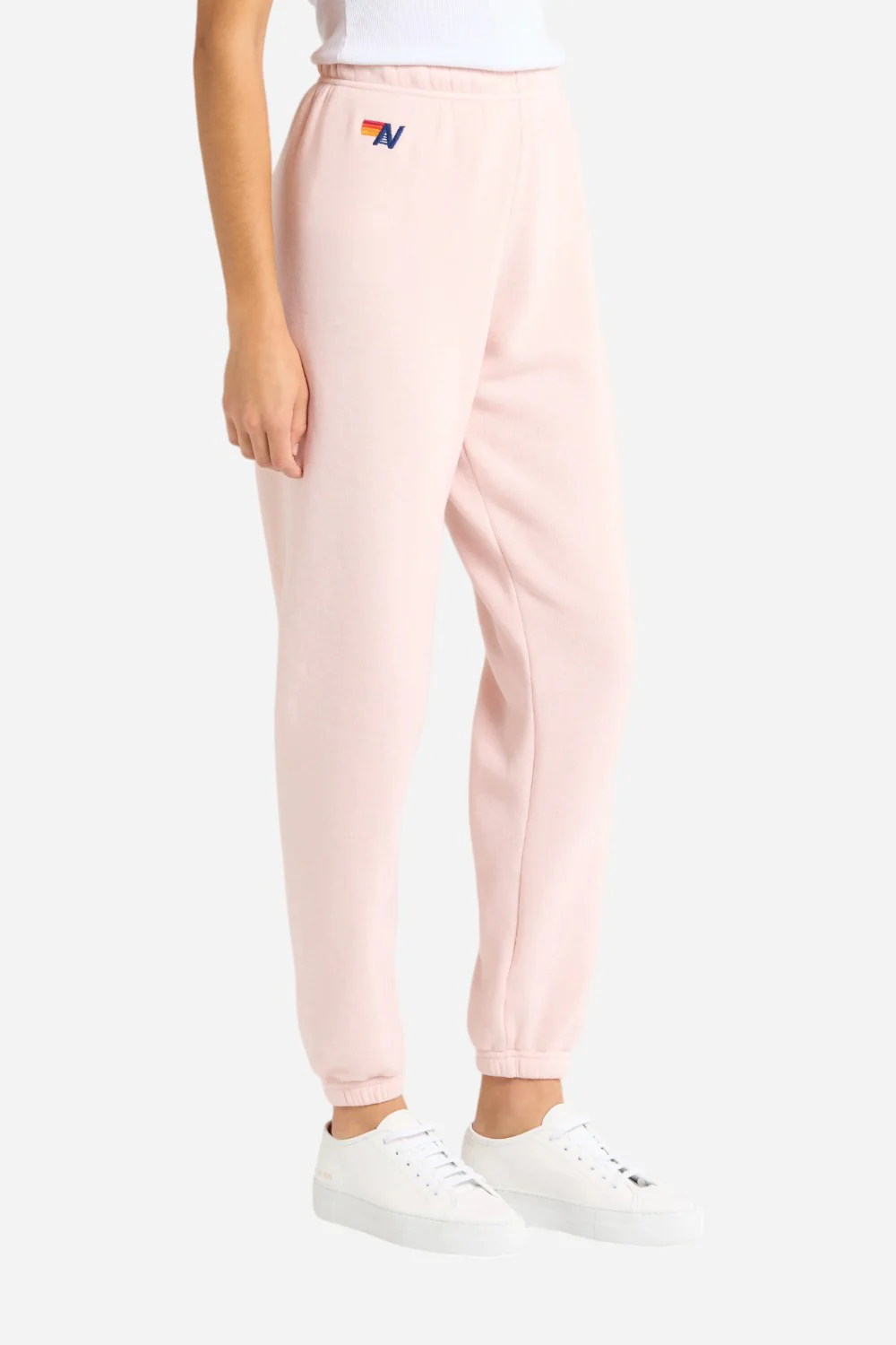 Aviator Nation 5 Stripe Sweatpants in Light Pink - Image 3