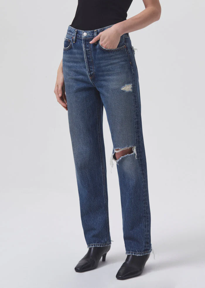 Agolde 90'S Pinch Waist High Rise Straight Jeans in Playground - Image 3