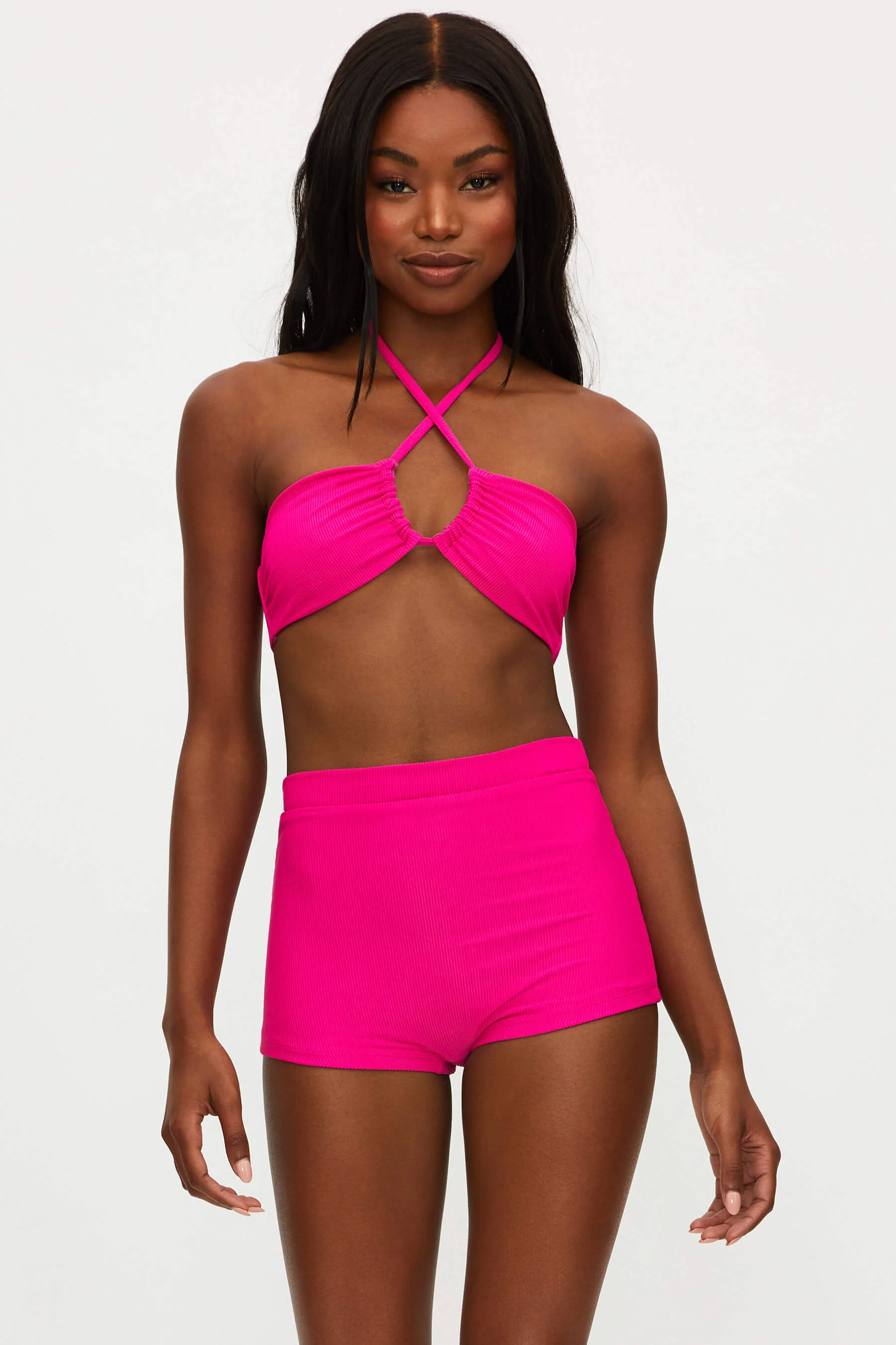Beach Riot Abby Top in Bright Fuchsia - Image 4
