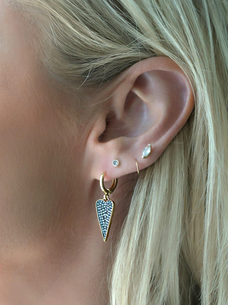 Farrah B Addicted To Love Earrings in Gold - Image 2