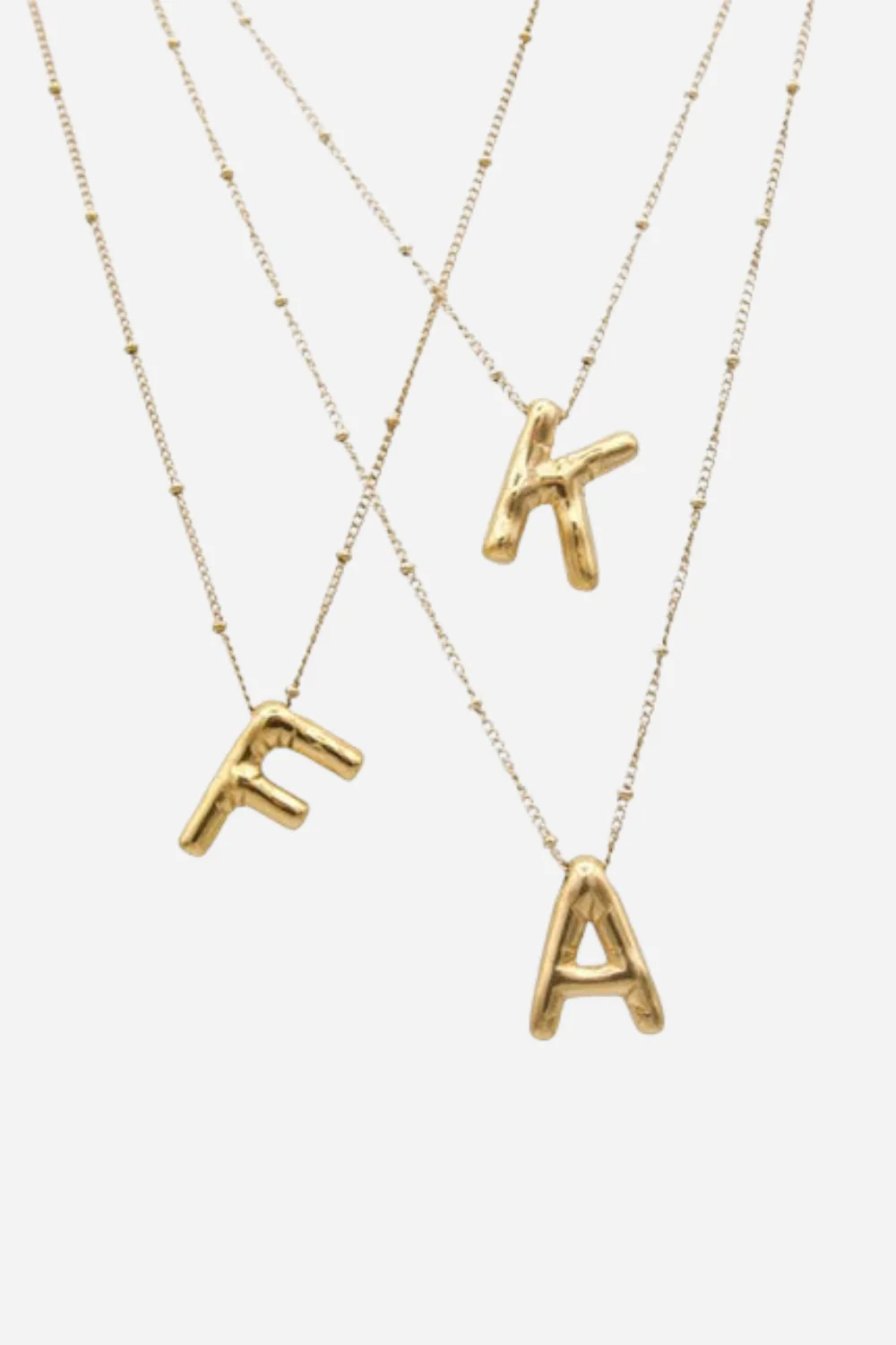 Farrah B Airhead Bubble Initial Necklace - Letter B