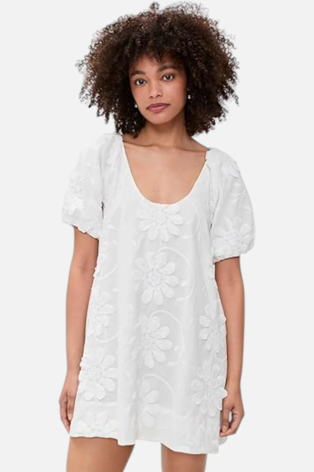 Minkpink Women's Alessia Smock Mini Dress in White - Image 2