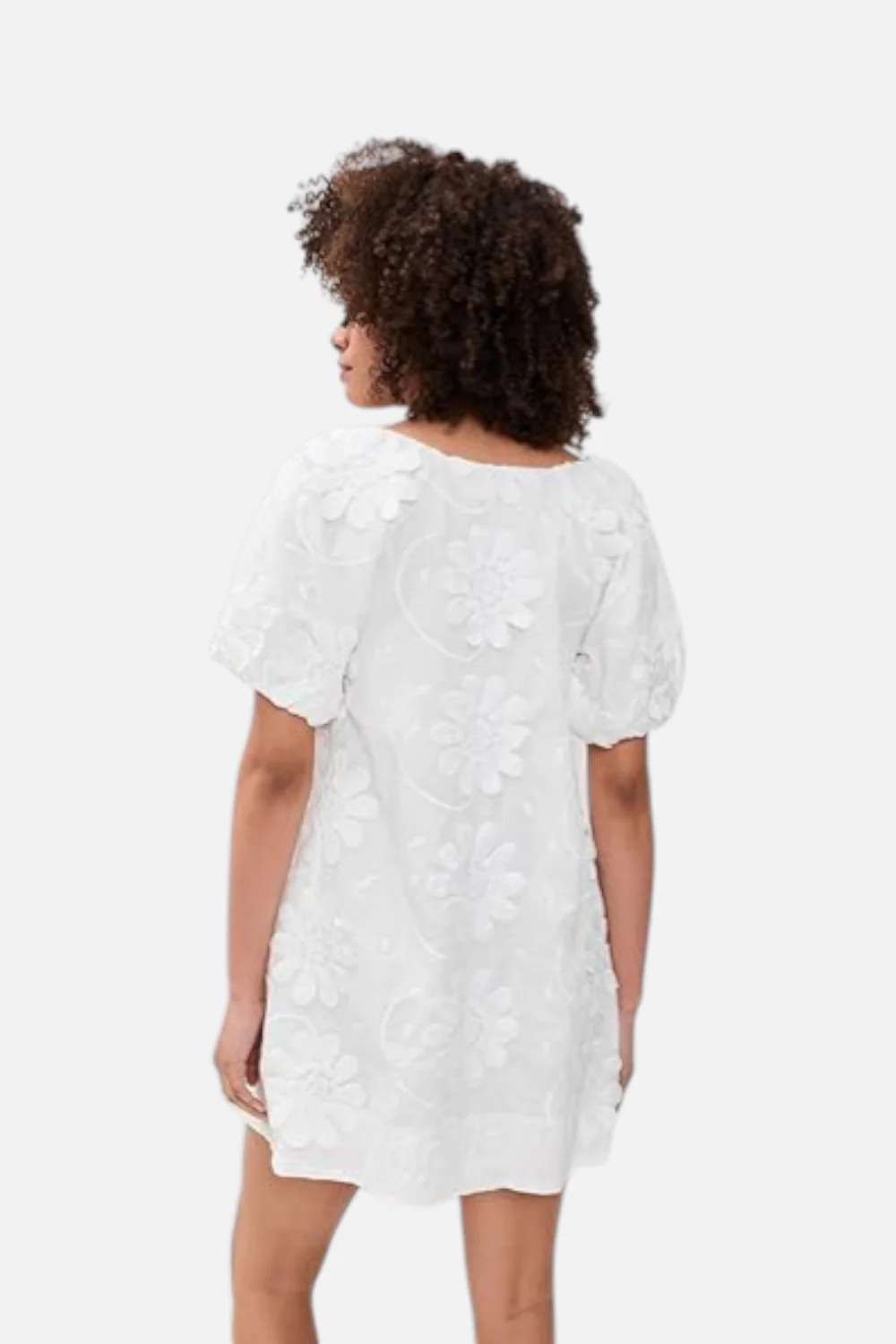 Minkpink Women's Alessia Smock Mini Dress in White - Image 4