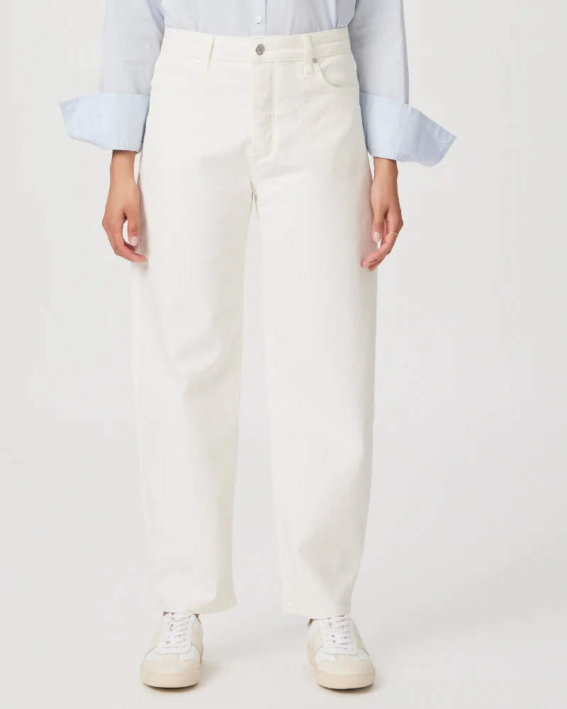 Paige Alexis Covered Button Fly Pants in Tonal Ecru - Image 2