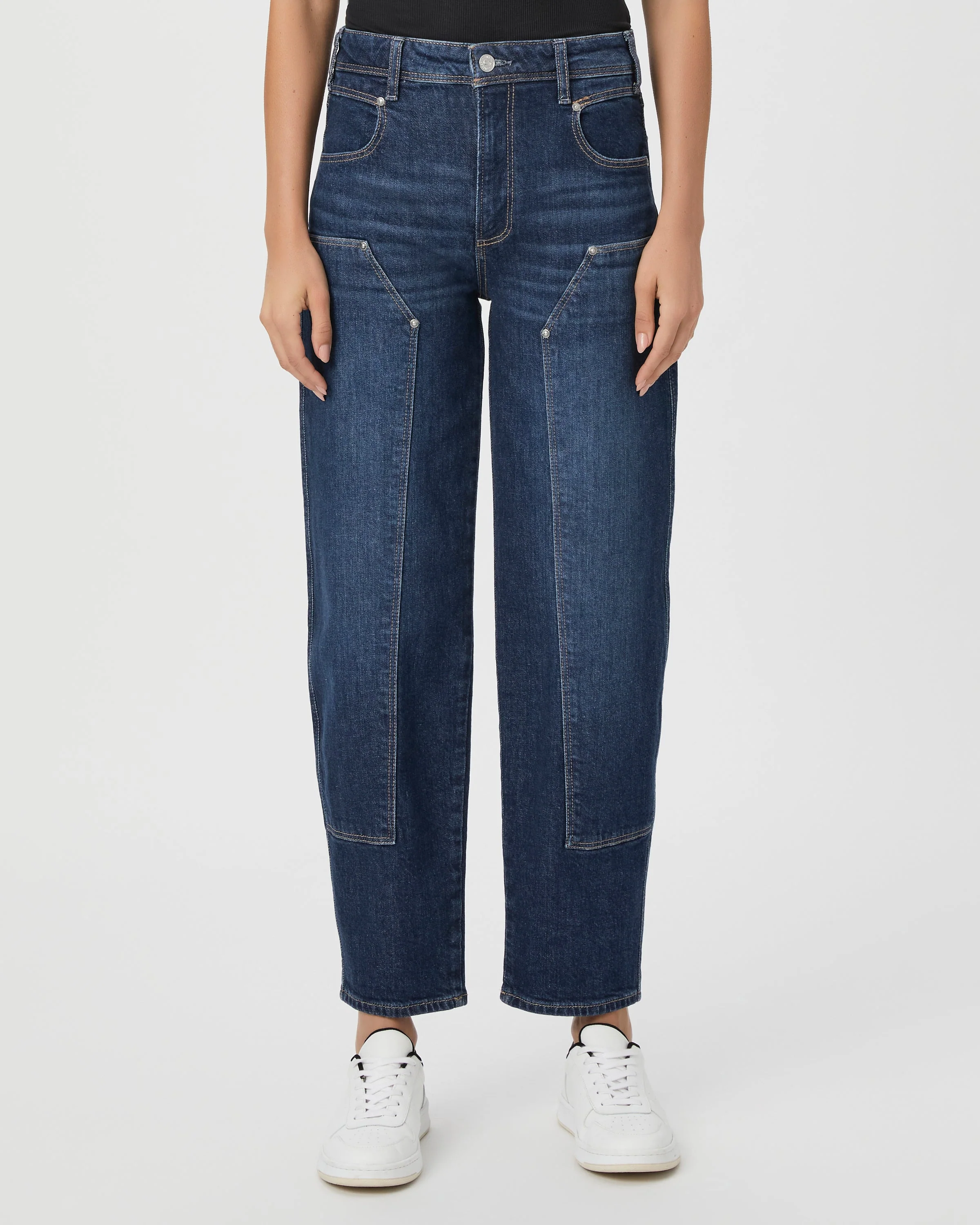 Paige Alexis Workwear Barrel Jeans in Gracie Lou - Image 2