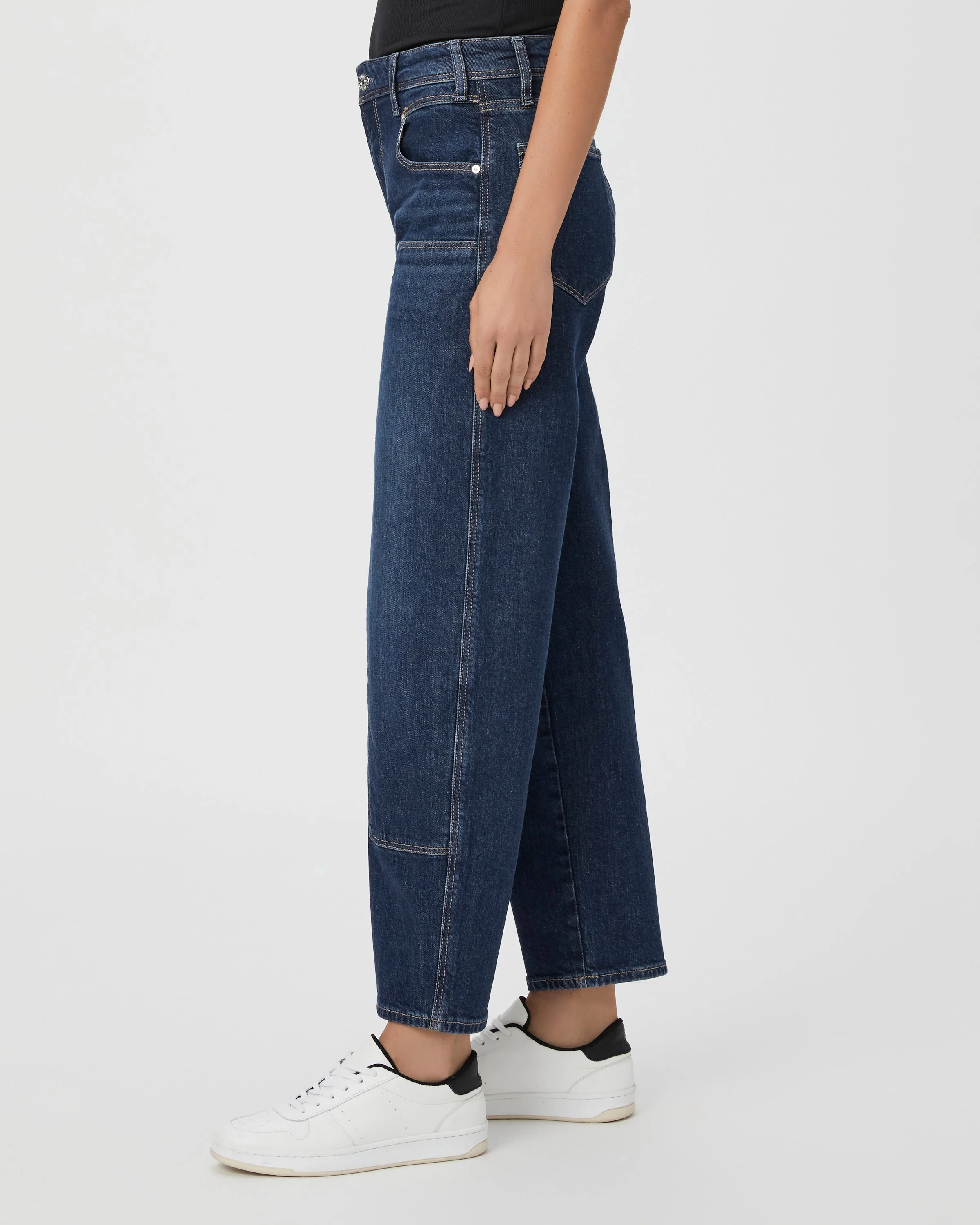 Paige Alexis Workwear Barrel Jeans in Gracie Lou - Image 3