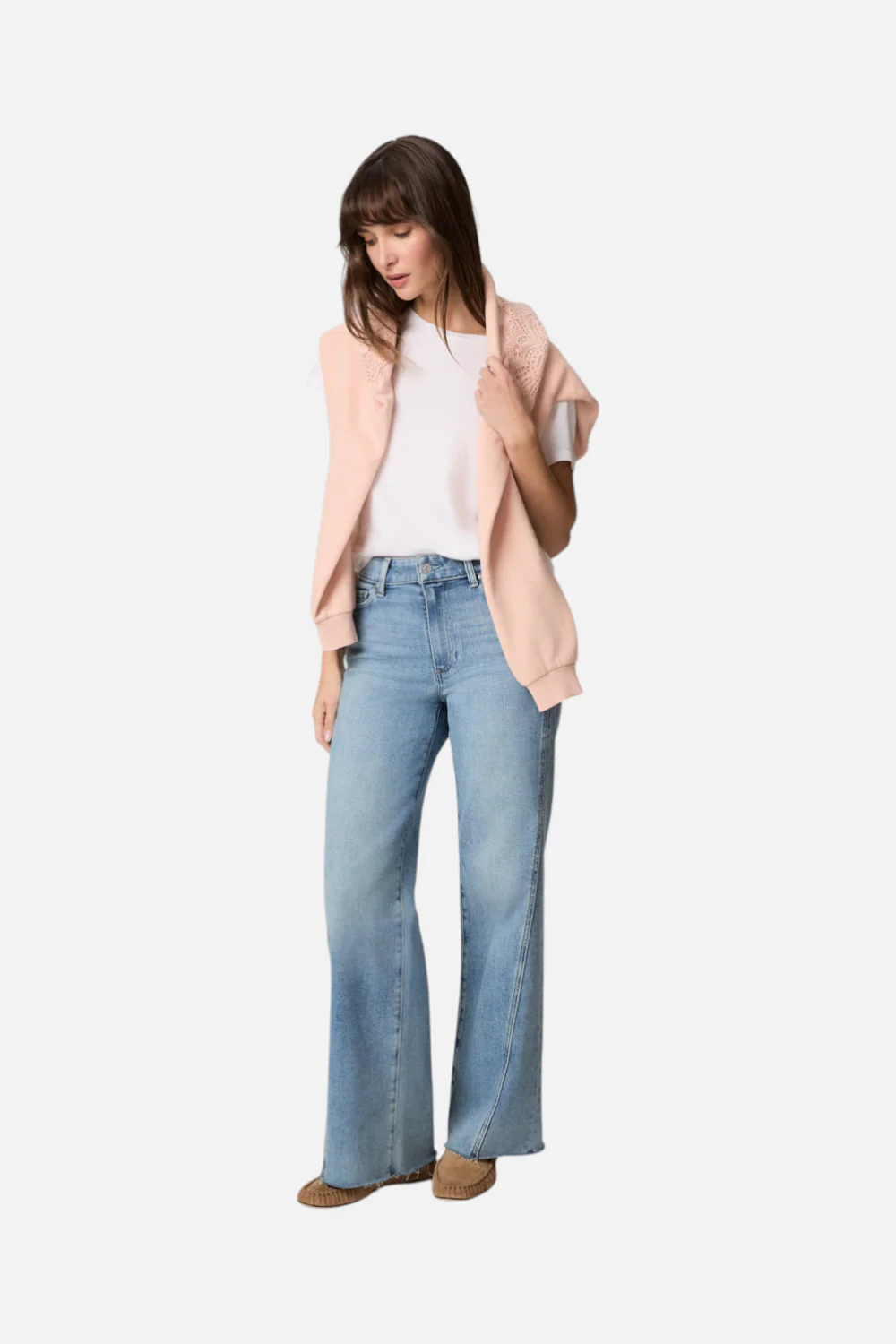 Paige Womne's Anessa 31" Wide Leg Jean in Explorer