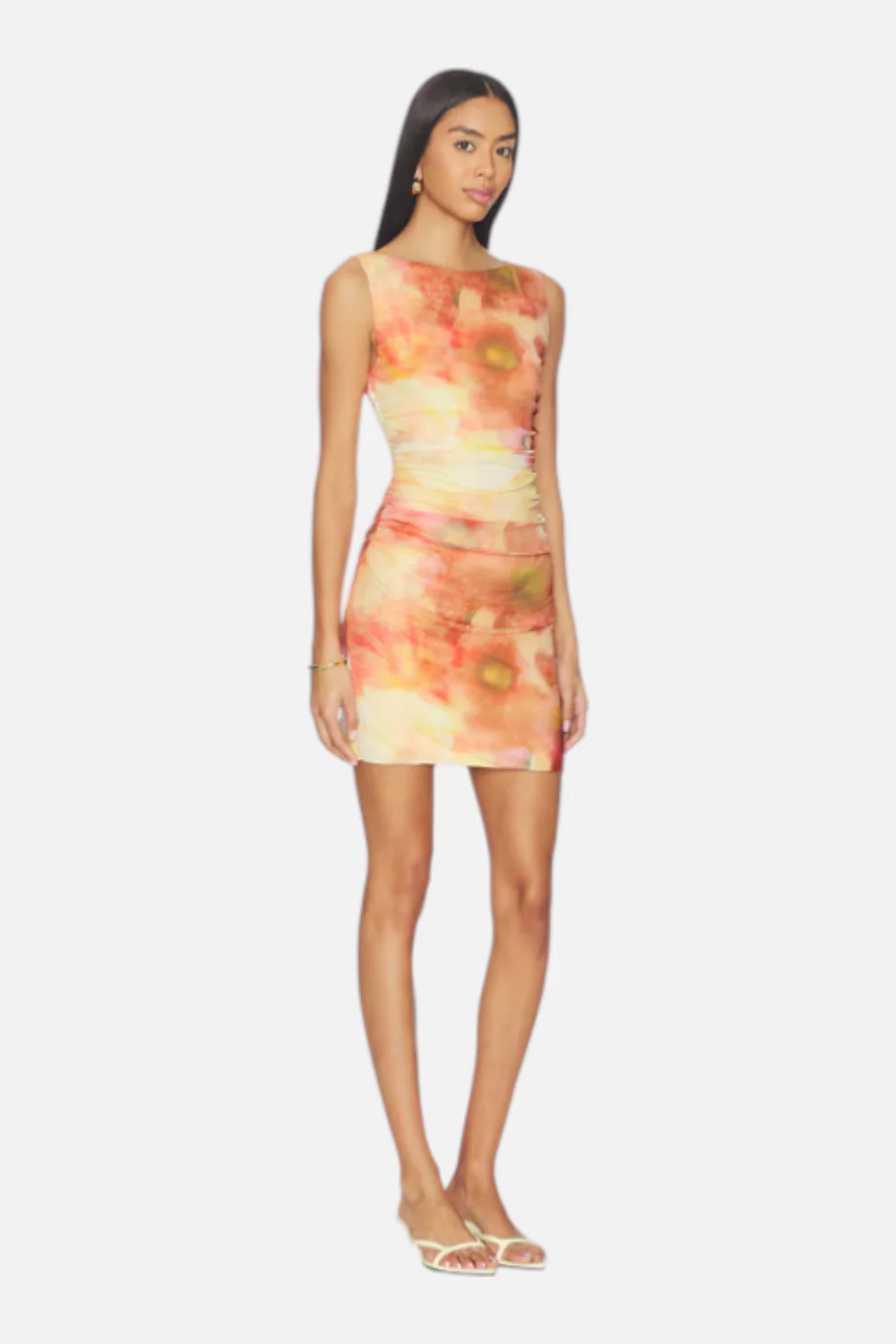 Minkpink Women's Aria Mesh Mini Dress in Watercolor Floral - Image 2