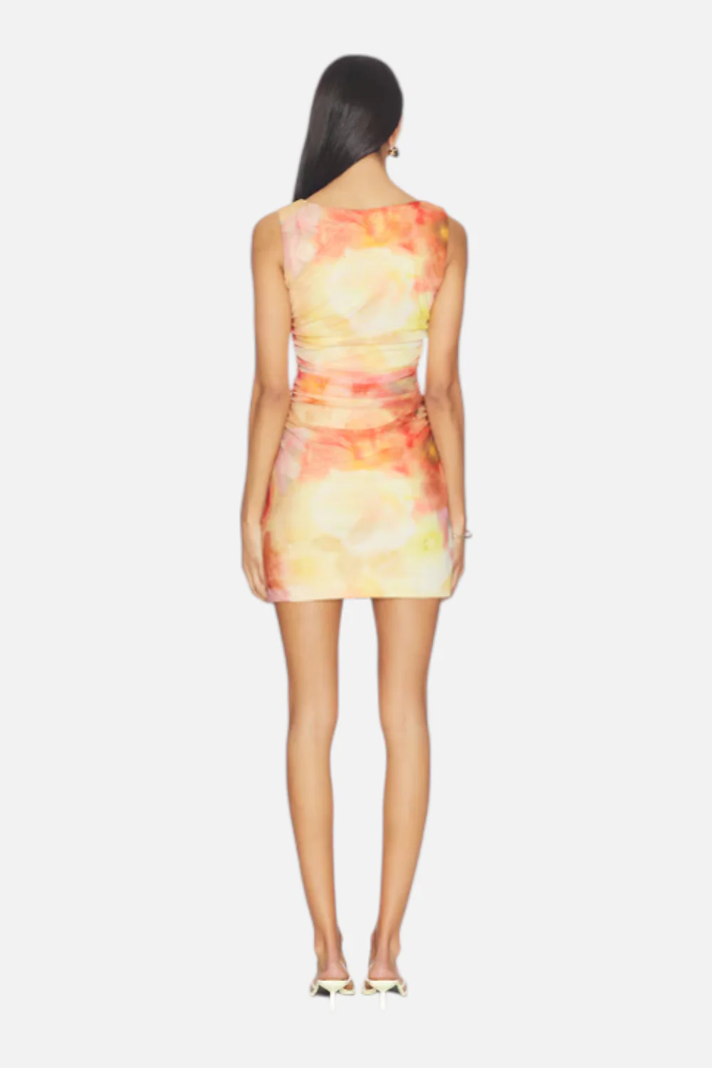 Minkpink Women's Aria Mesh Mini Dress in Watercolor Floral - Image 3