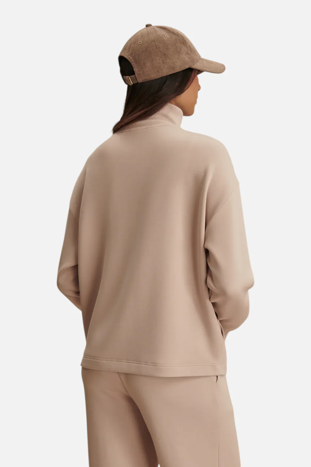 Varley Women's Arlene Zip Through Sweat in Mushroom - Image 3