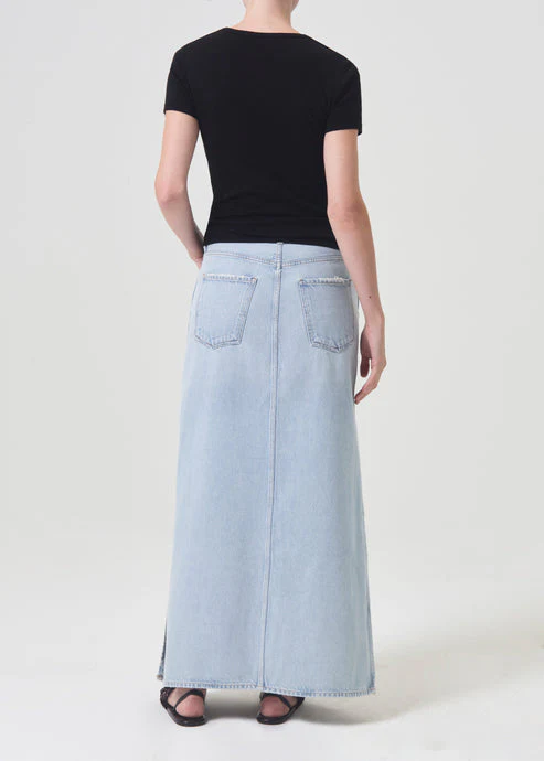 Agolde Astrid Slice Skirt in Fragment - Image 2
