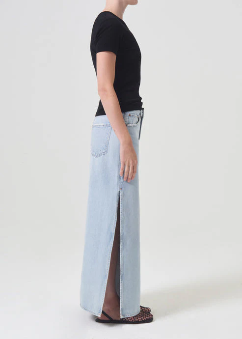 Agolde Astrid Slice Skirt in Fragment - Image 3