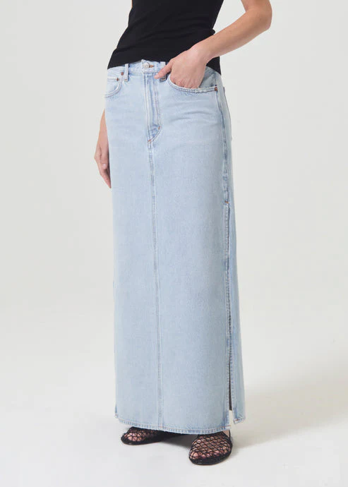 Agolde Astrid Slice Skirt in Fragment - Image 4