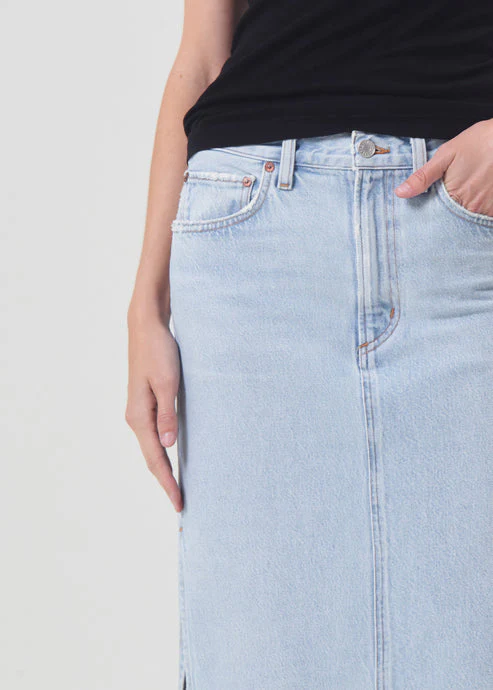Agolde Astrid Slice Skirt in Fragment - Image 5
