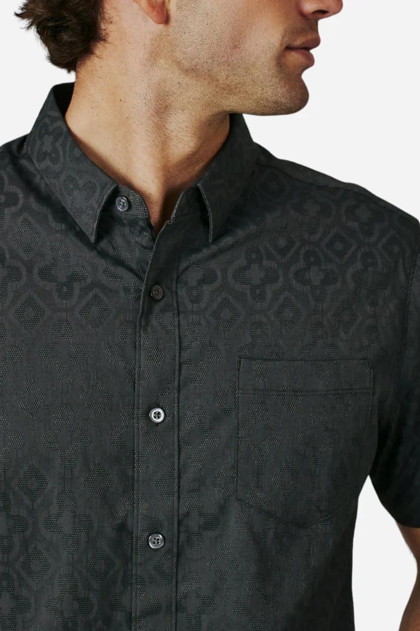 7 Diamonds Atlas Short Sleeve Shirt in Black - Image 5