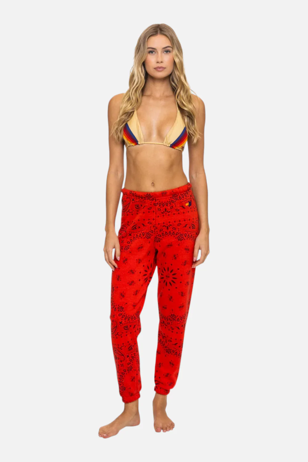 Aviator Nation Bandana Sweatpant in Relax Red