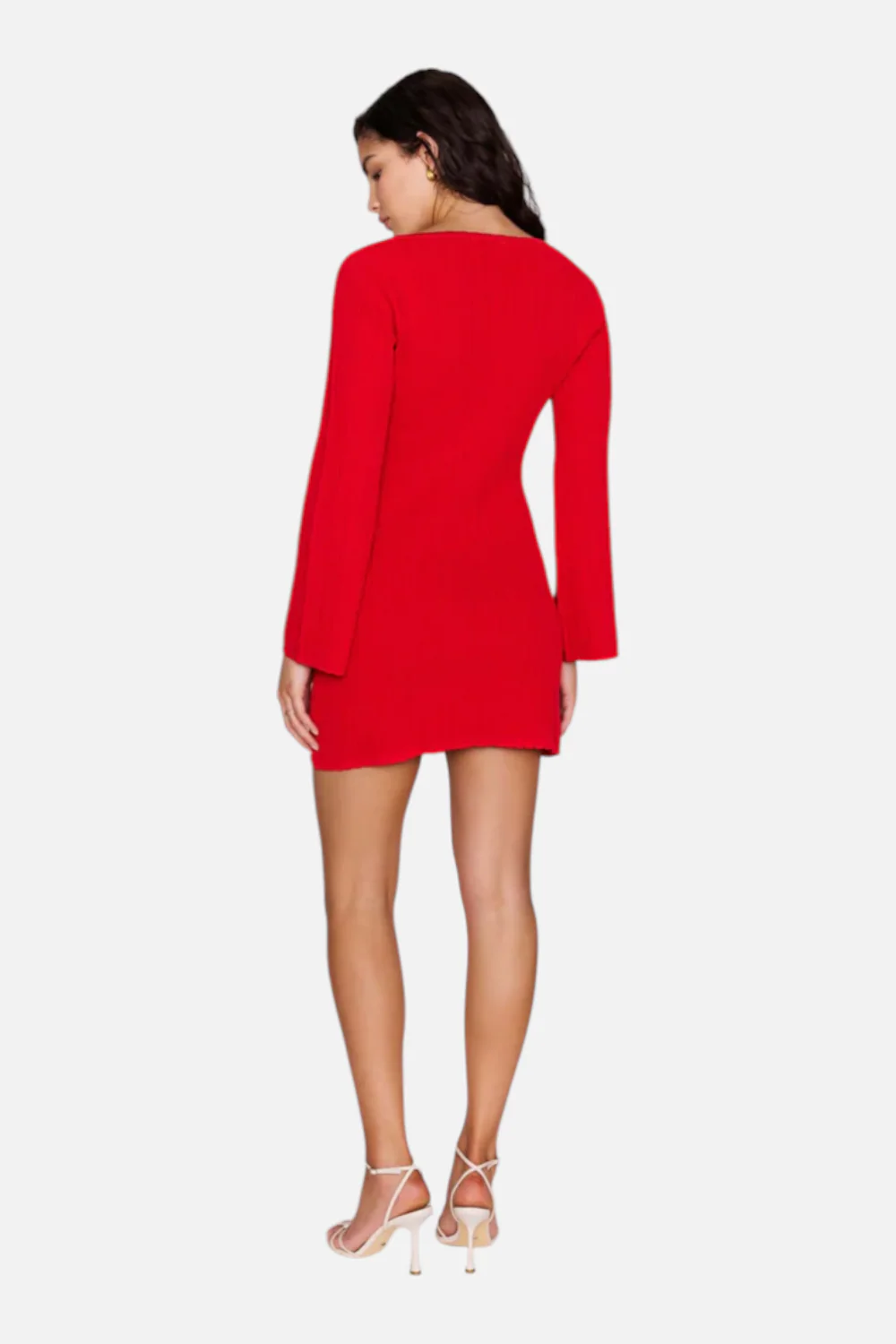 Minkpink Bellini Red Ribbed Knit Mini Dress - Image 3