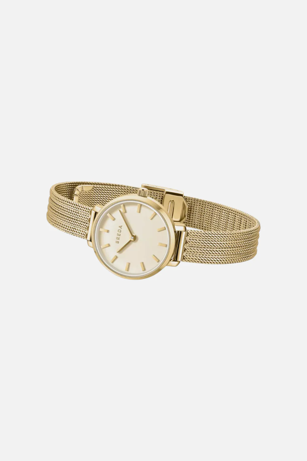Breda Beverly Mesh Gold Metal Watch - Image 2