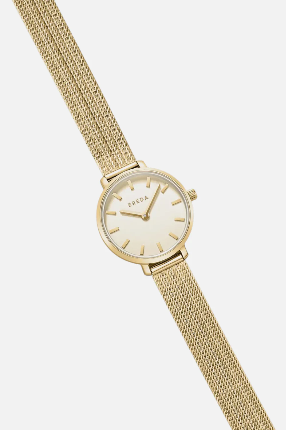 Breda Beverly Mesh Gold Metal Watch - Image 3