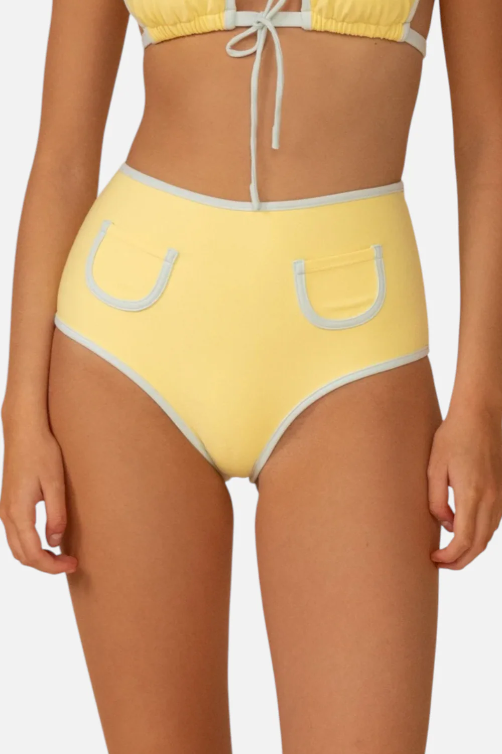 Montce Women's Binded Polly Bikini Bottom in Sunshine