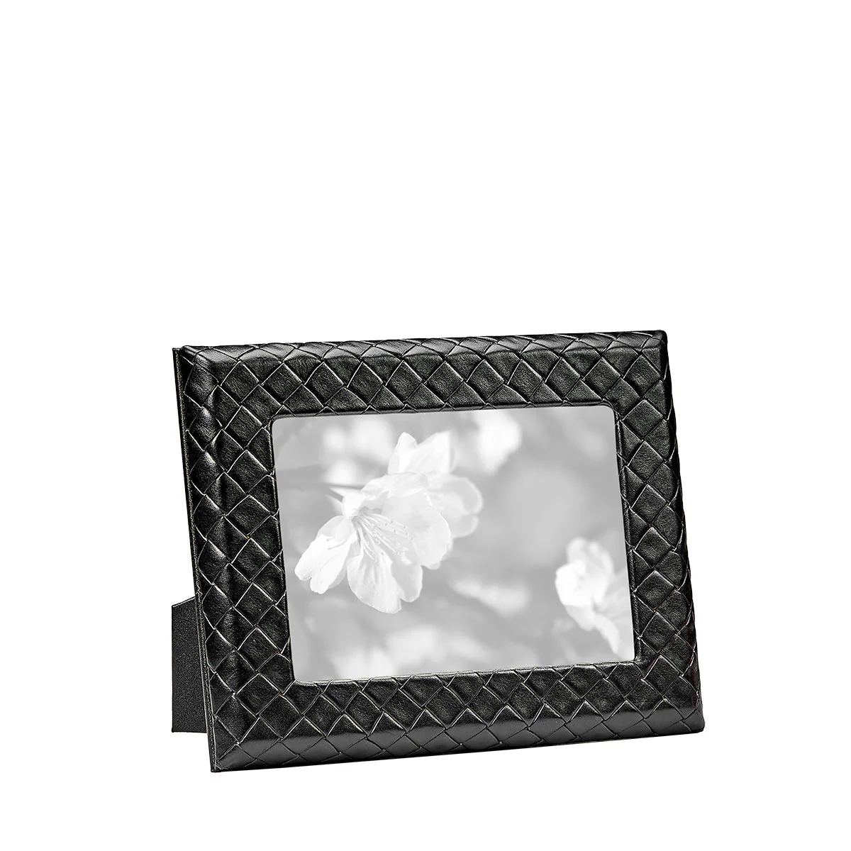 Graphic Image 5" x 7" Woven Frame in Black Woven Leather - Image 5