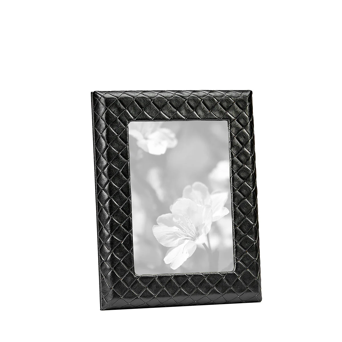Graphic Image 5" x 7" Woven Frame in Black Woven Leather - Image 6