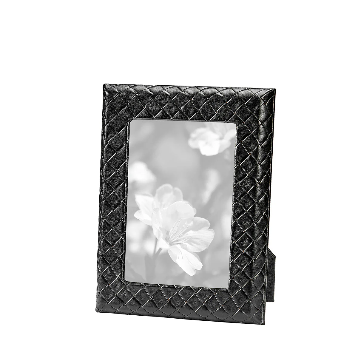 Graphic Image 5" x 7" Woven Frame in Black Woven Leather - Image 7