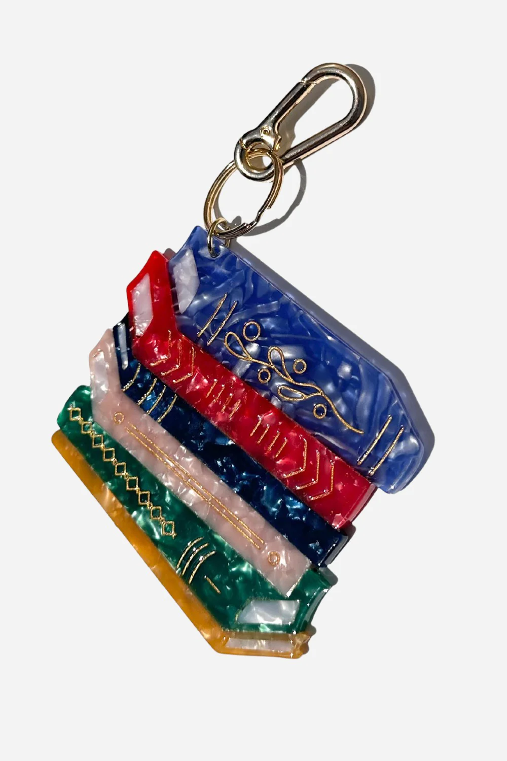 Solar Eclipse Hand-painted Book Stack Keychain