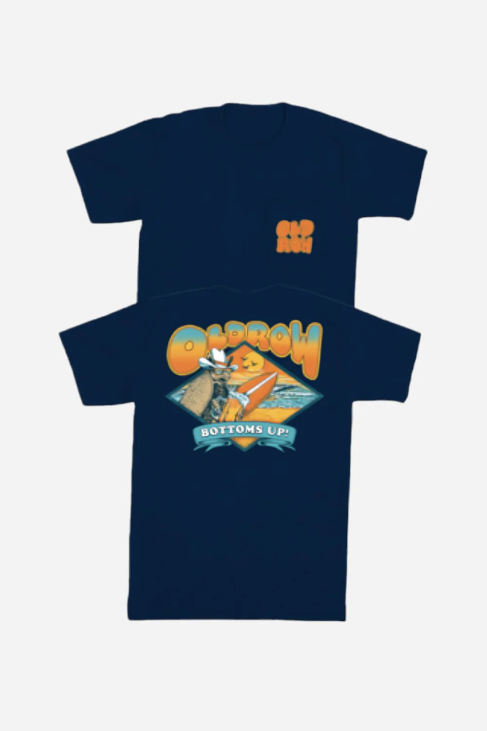 Old Row Bottoms Up Armadillo 2.0 Pocket Tee in Navy