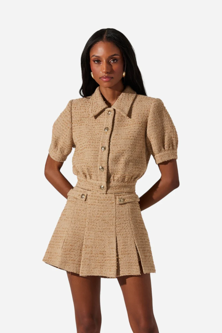 ASTR the Label Bronwyn Skort in Camel - Image 4