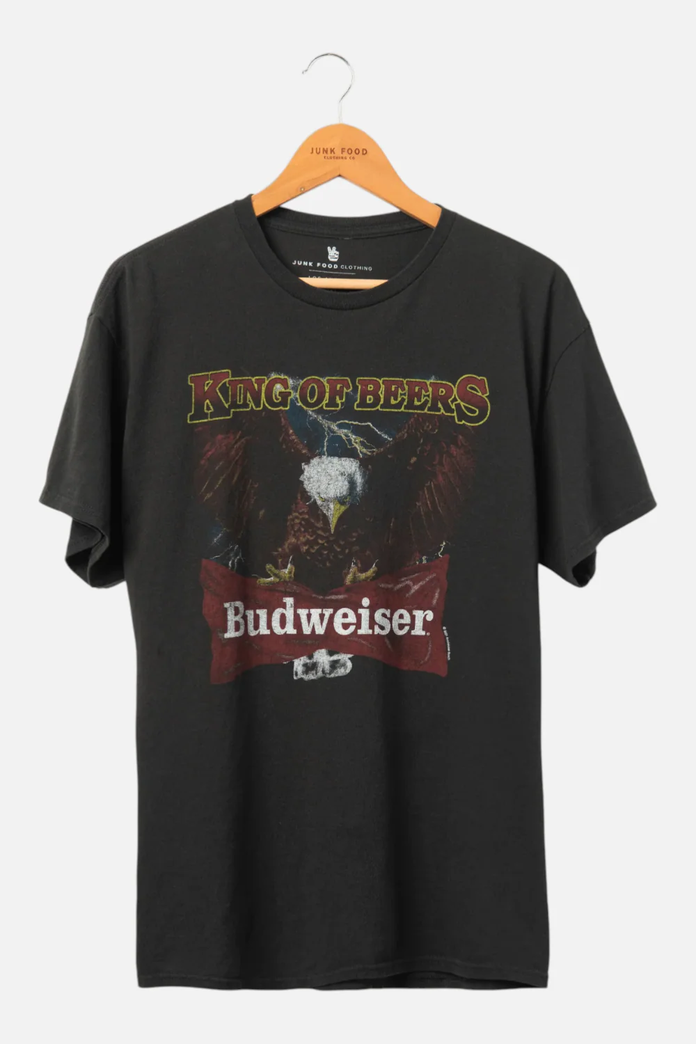 Junk Food Men's Budweiser Eagle King of Beers Flee Market Tee