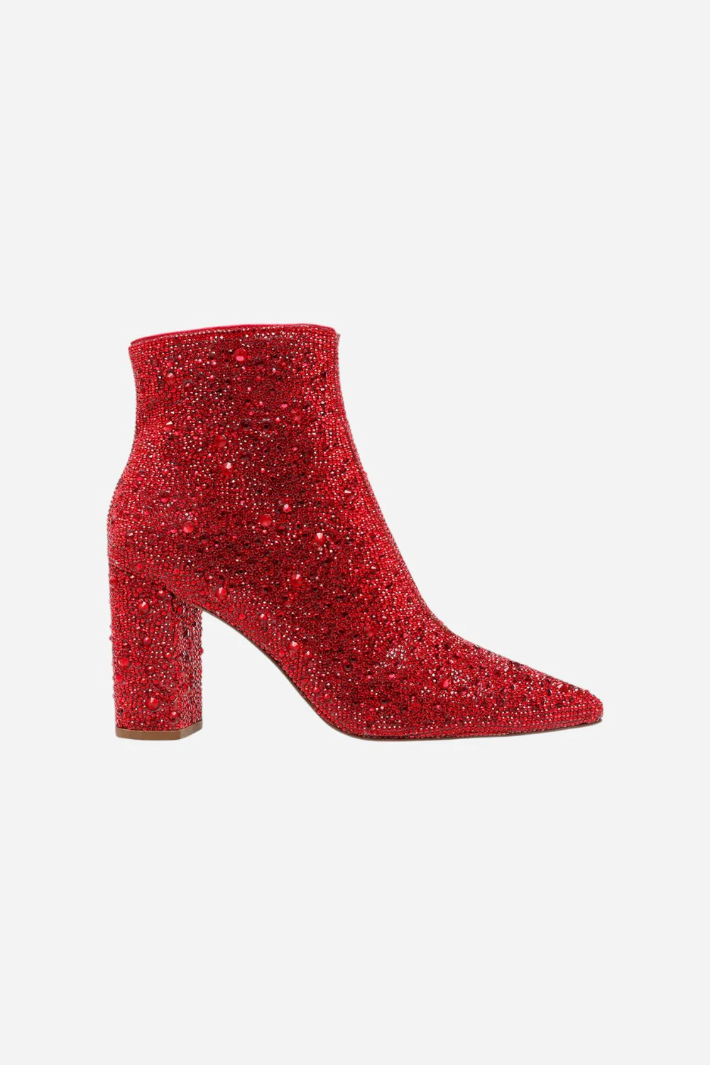 Betsy Johnson Cady Rhinestone Bootie In Red