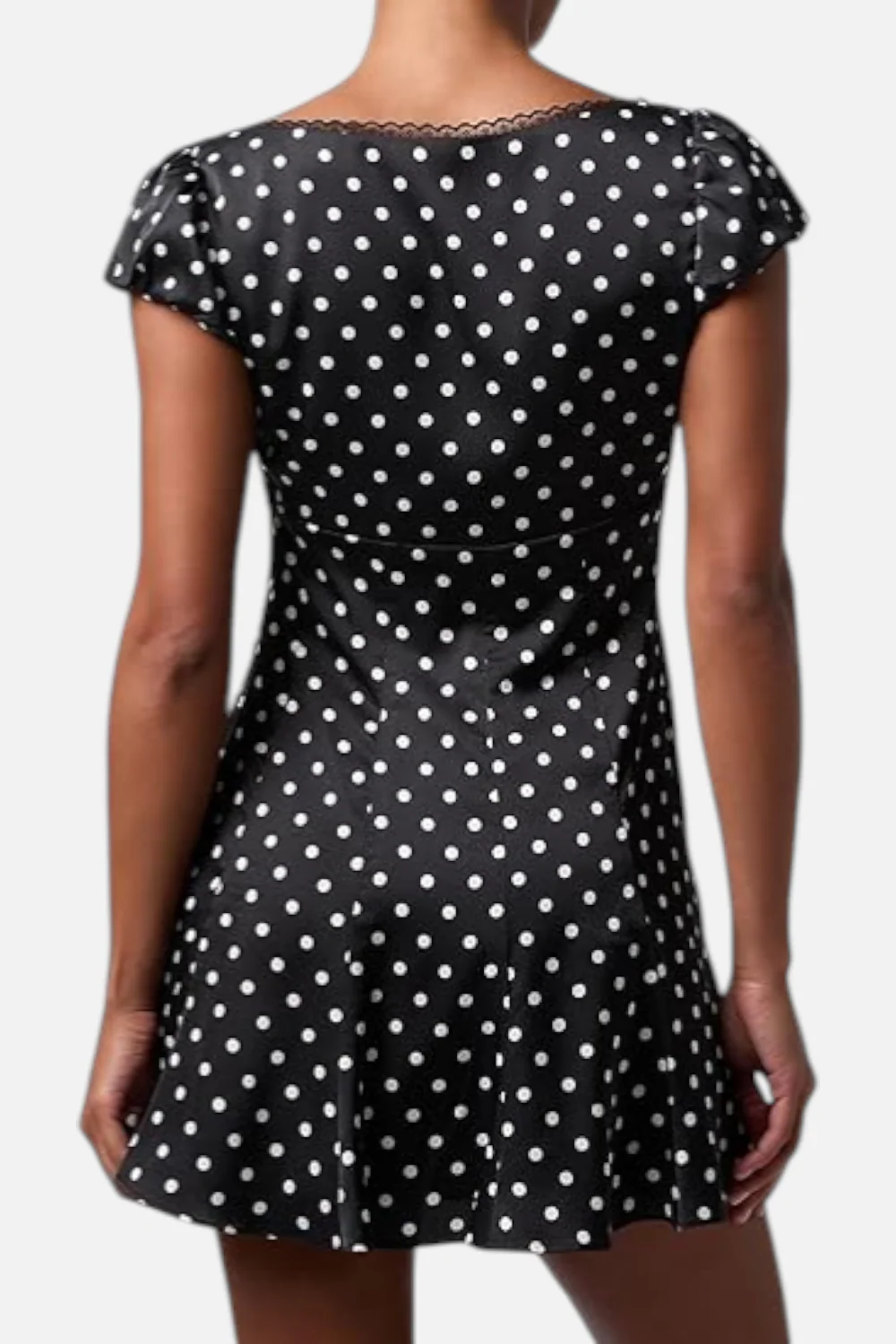 Lulus Cambria Sweetheart Mini Dress in Black & White - Image 2