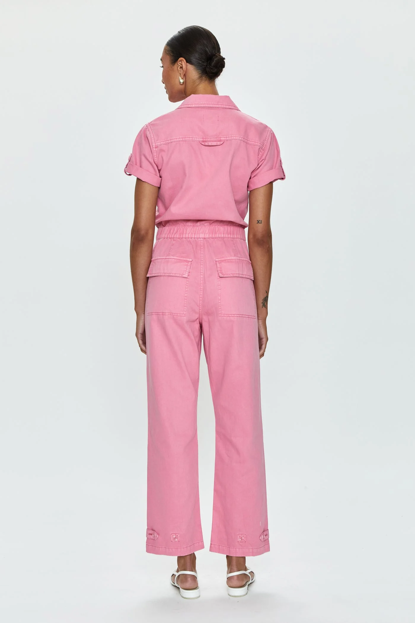Pistola Campbell Aviator Flight Jumpsuit in Peony Pink - Image 4