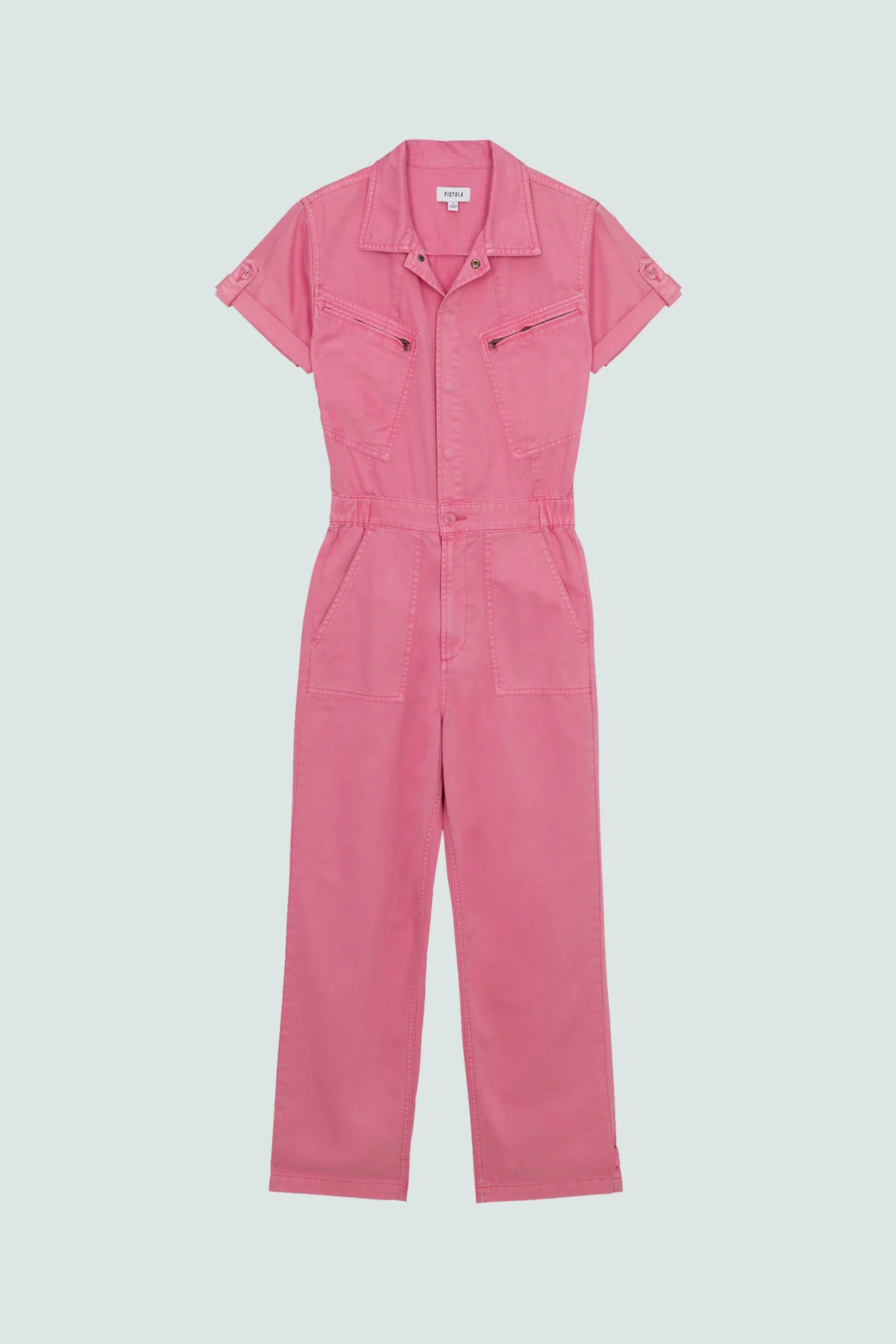 Pistola Campbell Aviator Flight Jumpsuit in Peony Pink - Image 5