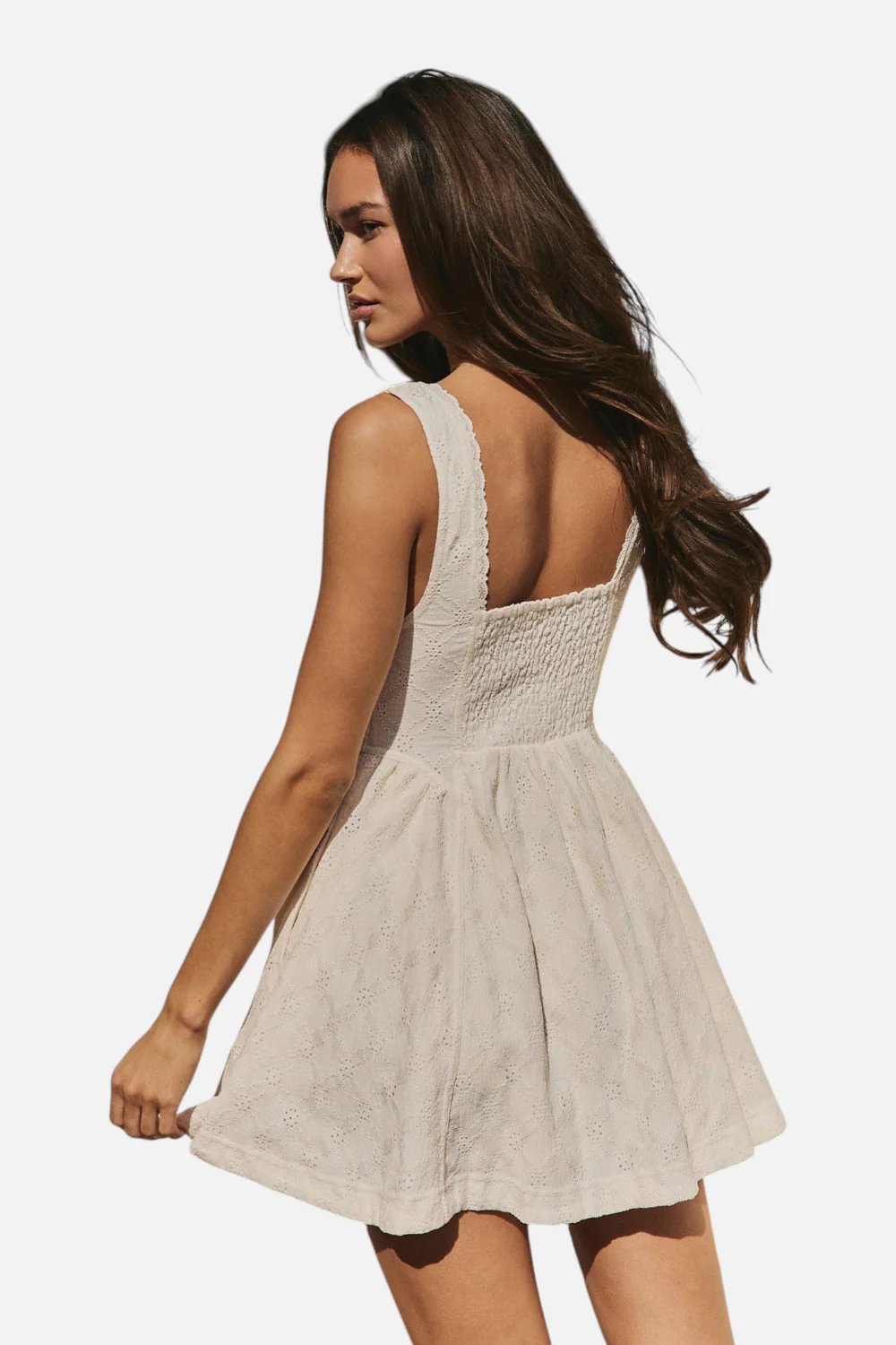 Free People Can't Help It Mini Dress in Champagne Sugar Combo - Image 3