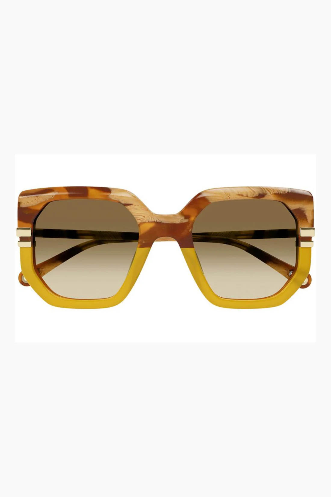 Chloe Square Brown Sunglasses with Brown Lenses (CH0240S-004-53) - Image 2