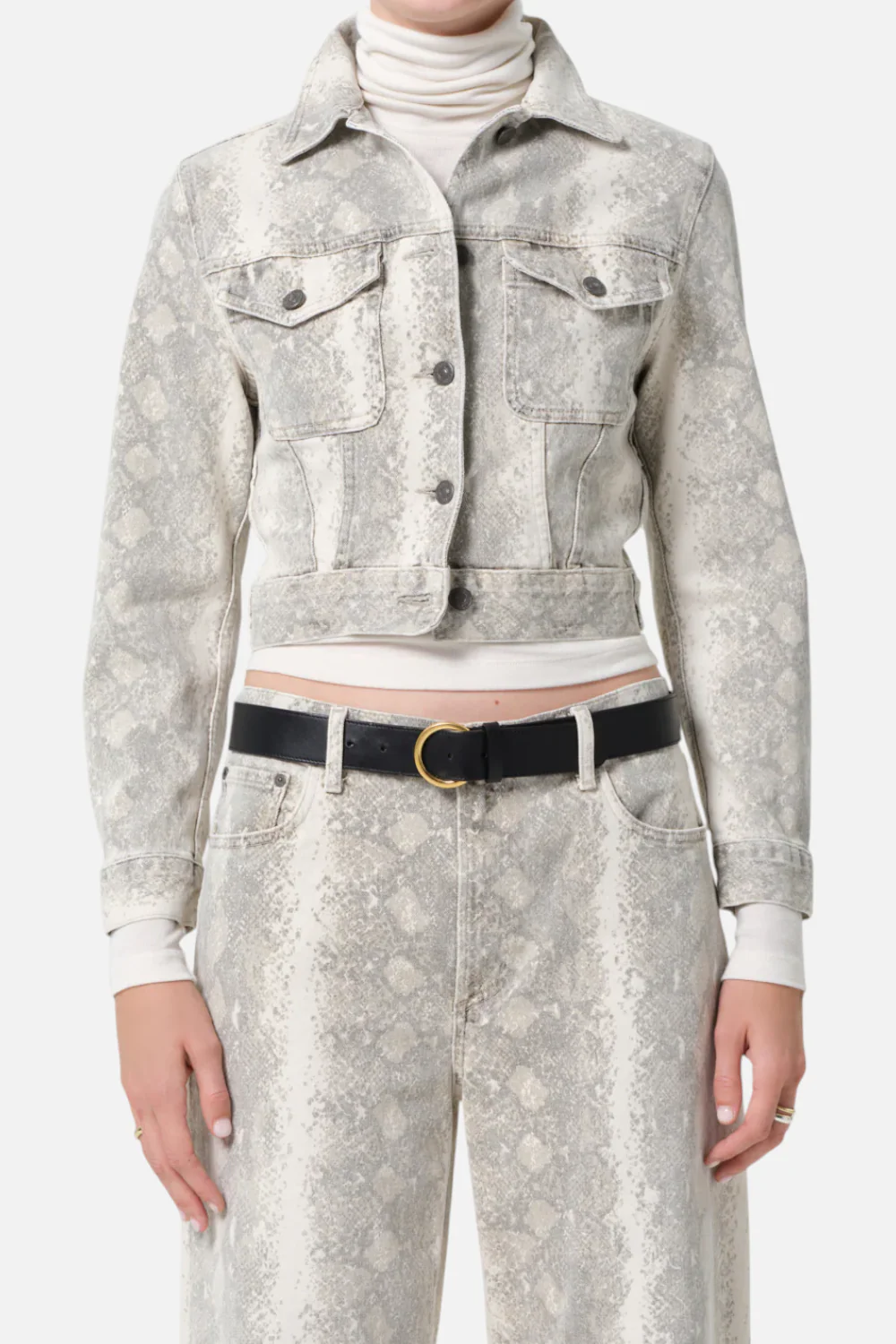 Citizens of Humanity Women's Charisse Shrunken Jacket in Python