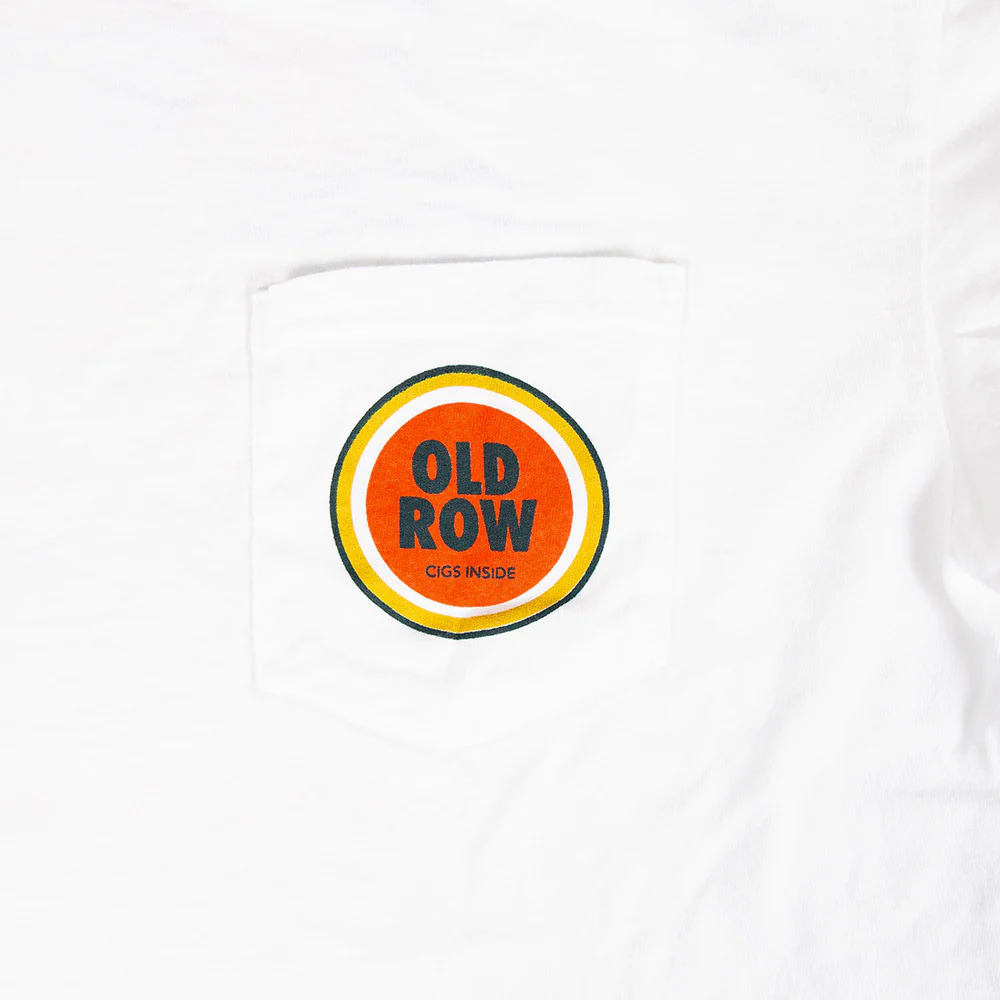 Old Row Cigs Inside Lucky Pocket Tee in White - Image 3