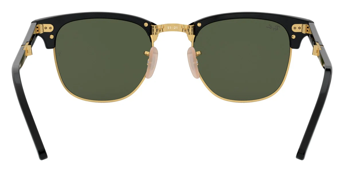 Ray-Ban Black Clubmaster Folding Sunglasses with G-15 Green Lenses - Image 4
