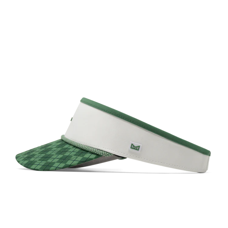 Melin Coast Links Front 9 Hydro Visor in Green Argyle - Image 5