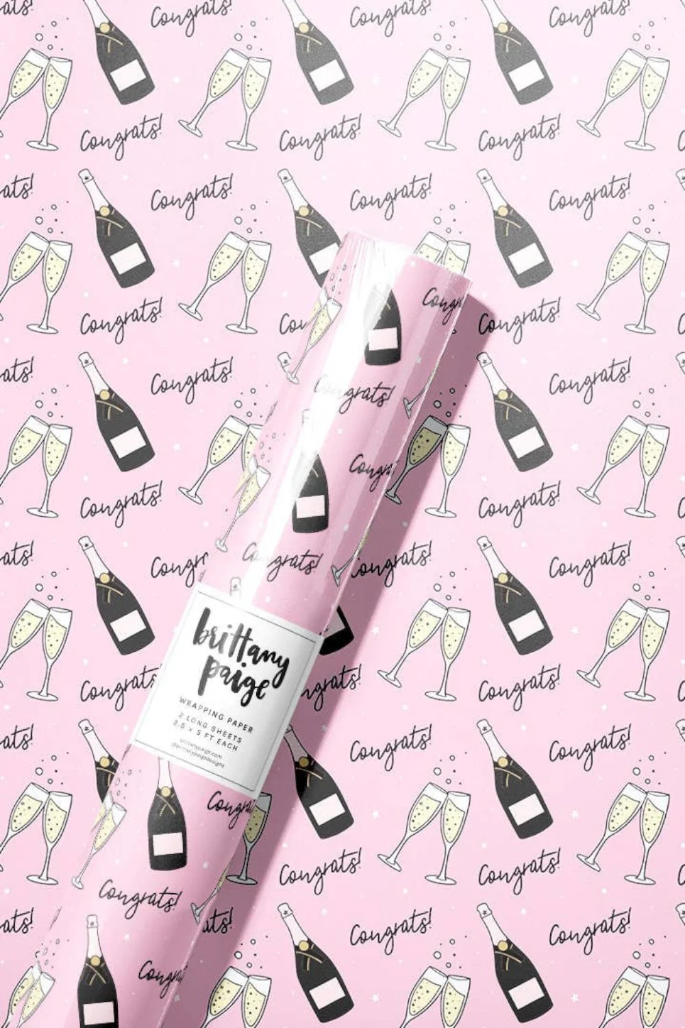 Congrats Champagne Wrapping Paper