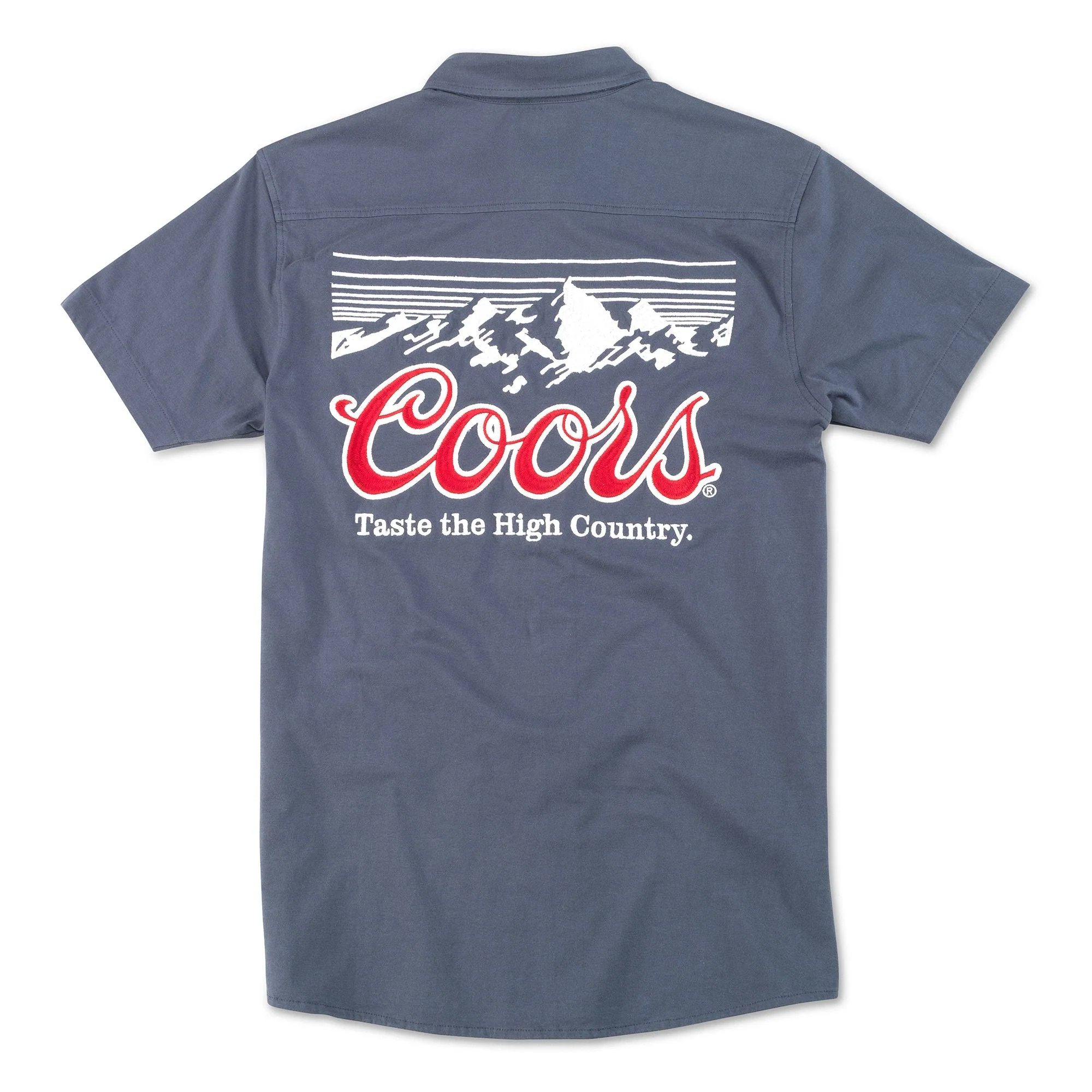 American Needle Coors Brew Master Short Sleeve Shirt in Navy - Image 2