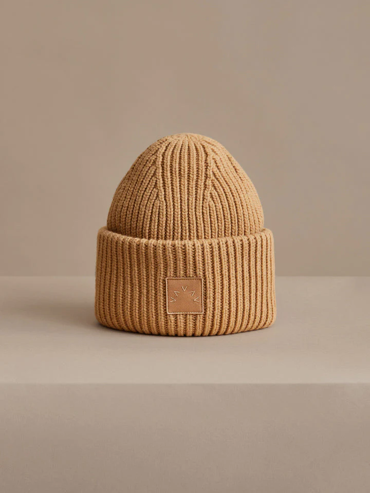 Varley Cresta Rib Beanie in Sand - Image 4