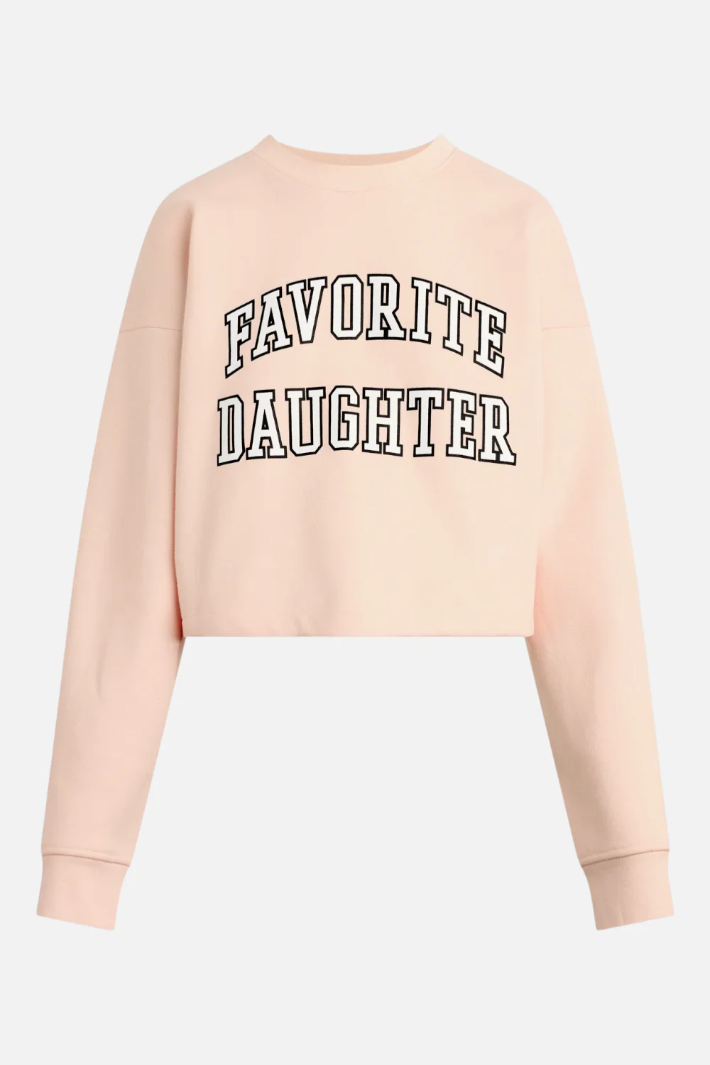 Favorite Daughter Cropped Collegiate Sweatshirt in Pink