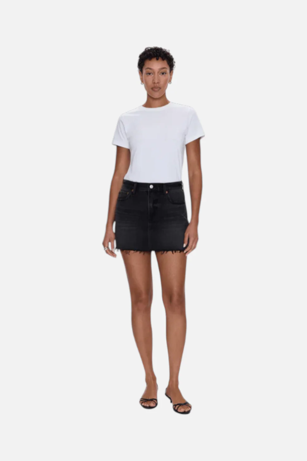 Pistola Daisy Mini Skirt in Caviar
