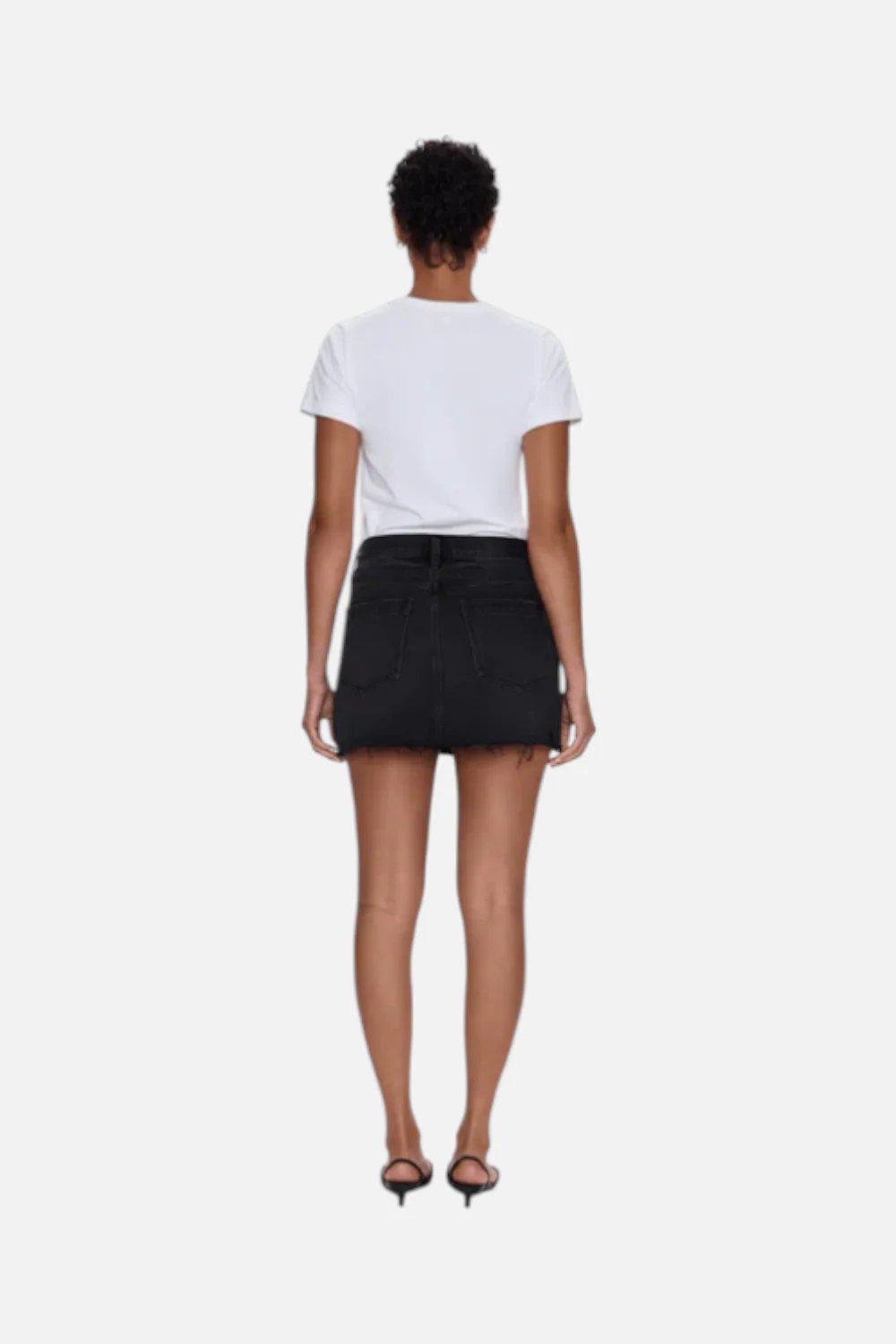 Pistola Daisy Mini Skirt in Caviar - Image 3