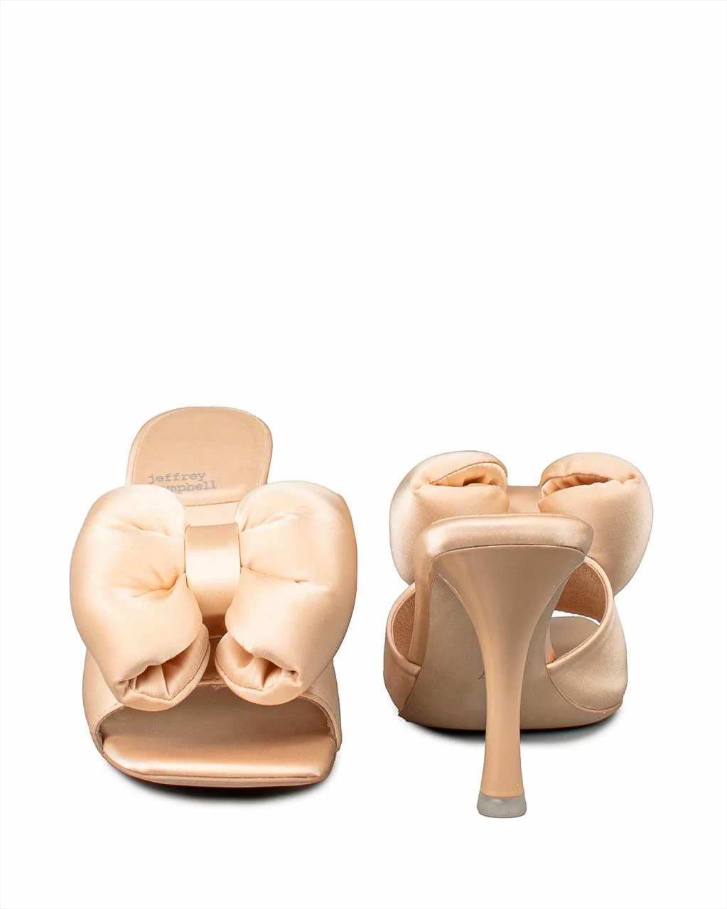 Jeffrey Campbell Deedee Hi Big Bow Mule Heels in Beige - Image 5
